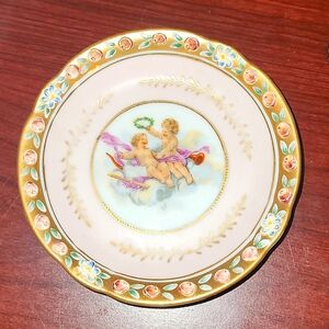 TRINKET SAUCER CHERUBS PINK